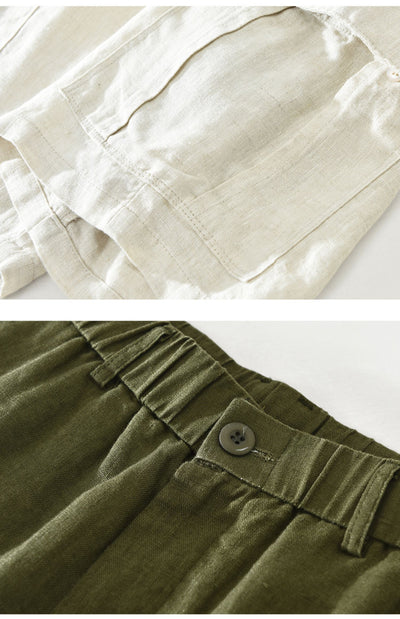Overol Vintage Japonés de Lino Puro para Hombre - Image 13
