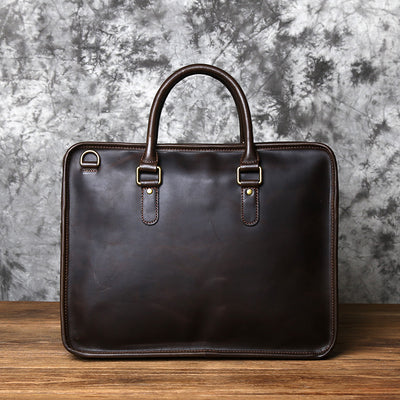 Bolso de Cuero Crazy Horse Hecho a Mano para Hombre - Estilo Vintage Casual - Image 2