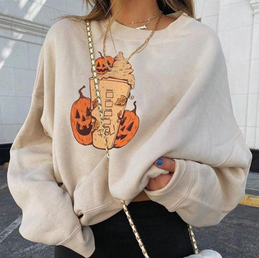 Blusa Estampado de Calabaza Manga Larga - Image 11