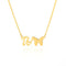 Butterfly pendant letter necklace W