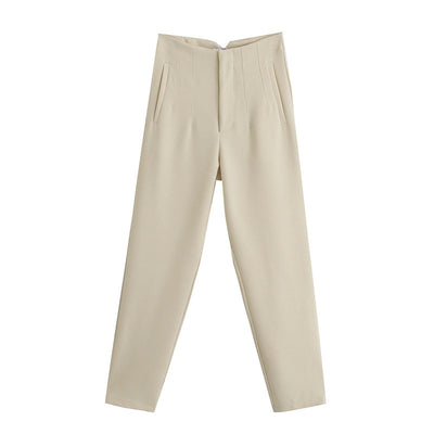 Pantalón Harem Casual de Cintura Alta con Detalle de Siete Colores - Image 27
