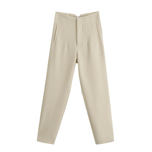Pantalón Harem Casual de Cintura Alta con Detalle de Siete Colores - Image 27
