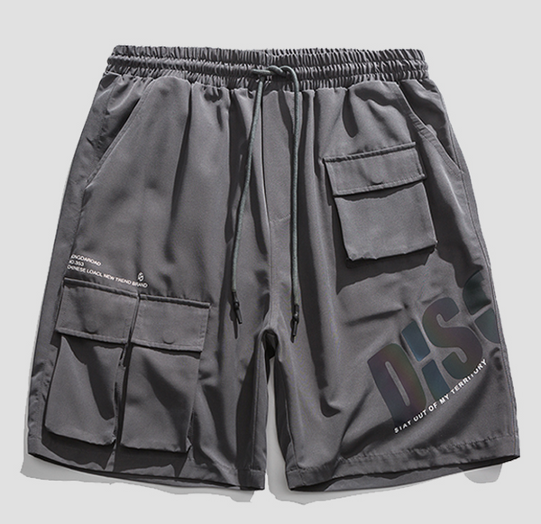 Pantalones Cortos Tipo Overol para Hombre con Detalles Reflectantes y Colores Vibrantes