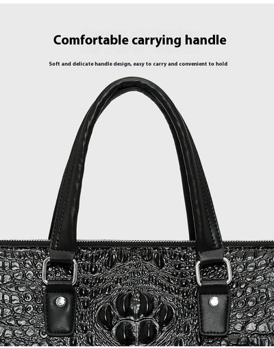 Maletín Ejecutivo para Hombre con Patrón Cocodrilo - Bolsa de Negocios y Computadora - Image 16