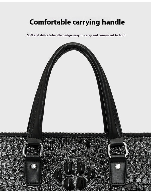 Maletín Ejecutivo para Hombre con Patrón Cocodrilo - Bolsa de Negocios y Computadora - Image 16