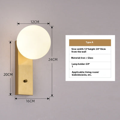 Lámpara Minimalista de Cristal para Mesita de Noche - Image 6