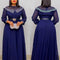 Vestido Africano Largo con Paneles de Chifón y Cinturón