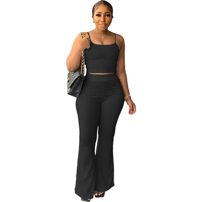 Pantalón Acampanado con Tirantes Lisos - Conjunto de Moda Minimalista - Image 6