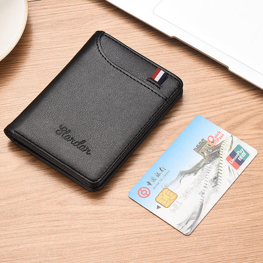 Billetera Minimalista Vertical para Hombre con Compartimento de Licencia - Image 11