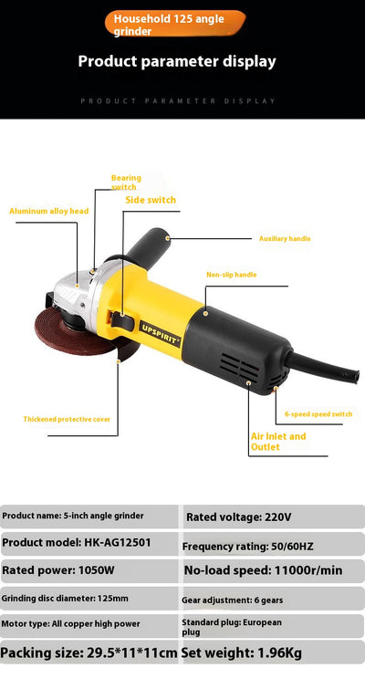 Amoladora Angular 125mm Profesional - Corte, Pulido y Desbaste - Image 10