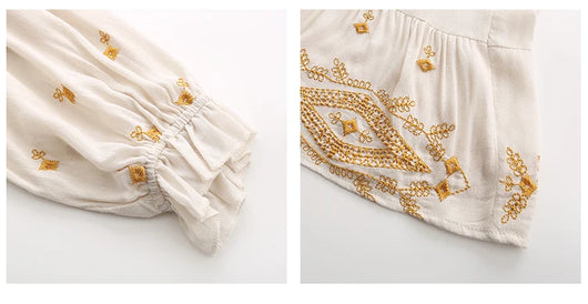 Falda Elegante con Escote V y Bordado Integral - Image 15