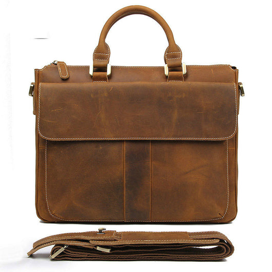 Bolso Bandolera de Cuero Crazy Horse Estilo Retro - Image 6