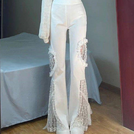 Pantalones Acampanados Cintura Alta para Otoño