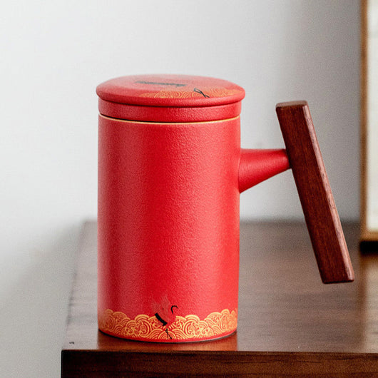Taza de Cerámica con Degradado de Colores Estilo Antiguo