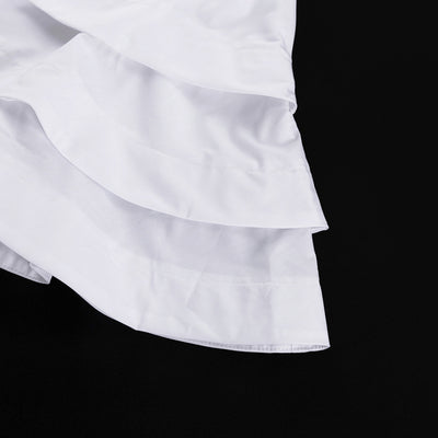 Vestido Sastre Blanco con Solapas y Mangas Largas de Cintura Alta - Image 22