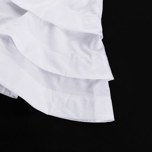 Vestido Sastre Blanco con Solapas y Mangas Largas de Cintura Alta - Image 22