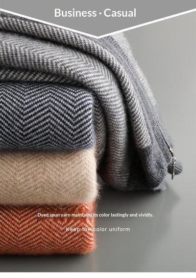 Cardigan de Lana Pura para Hombre con Cierre de Cremallera y Cuello Alto - Image 15