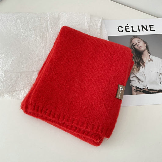 Bufanda Cálida de Moda Básica para Mujer - Colores Sólidos - Image 32