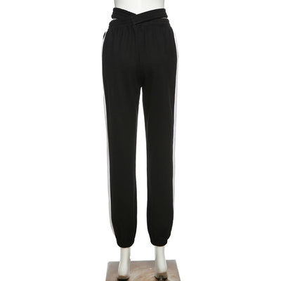 Pantalones Deportivos Sueltos de Contraste - Diseño Versátil para Mujer - Image 15