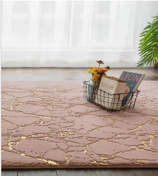 Tapete Absorbente de Textura Mármol con Pelaje de Conejo Premium - Image 5