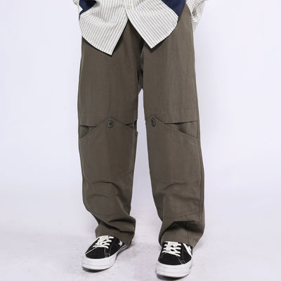 Pantalones Anchos de Lona para Hombre - Estilo Europeo Casual - Image 3