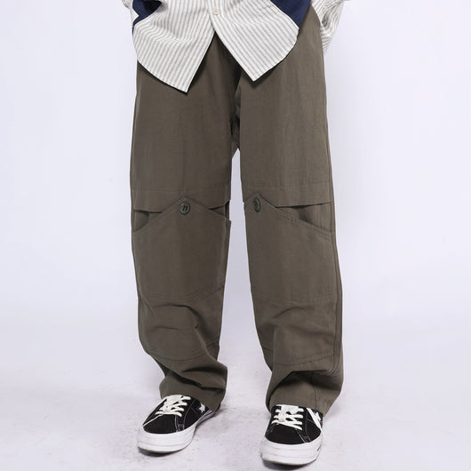 Pantalones Anchos de Lona para Hombre - Estilo Europeo Casual - Image 3
