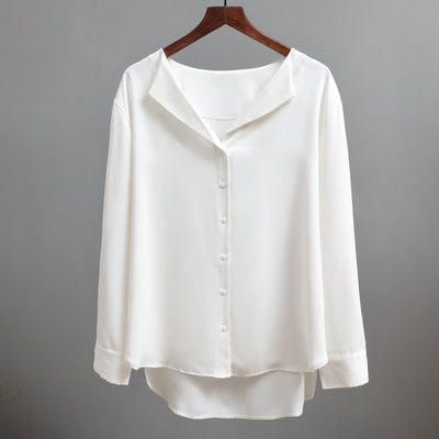 Blusa de Gasa Francesa Manga Larga Suelta y Casual - Image 9