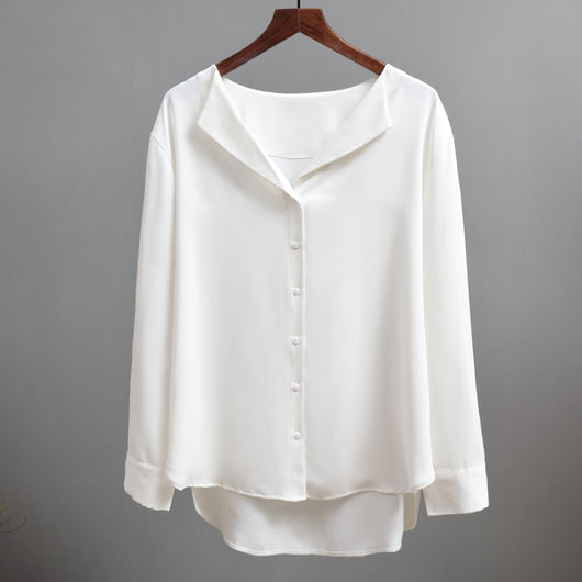 Blusa de Gasa Francesa Manga Larga Suelta y Casual - Image 9