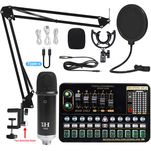 Kit de Tarjeta de Sonido para Transmisión en Vivo con Micrófono Condensador - Image 6