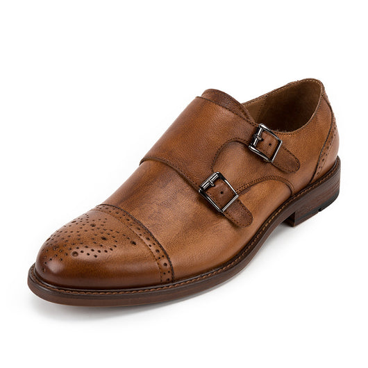 Zapatos Casuales de Cuero con Hebilla Estilo Británico para Hombre - Image 11