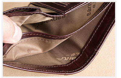 Billetera Vertical Tri-fold de Cuero Mate para Hombre - Image 37