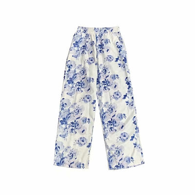 Pantalones Anchos Tie-dye Floral para Mujer - Cómodos y Desenfadados - Image 12