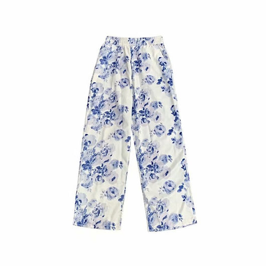 Pantalones Anchos Tie-dye Floral para Mujer - Cómodos y Desenfadados - Image 12