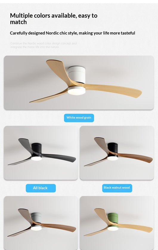 Ventilador de Techo con Luz Integrada Moderno y Minimalista - Image 38
