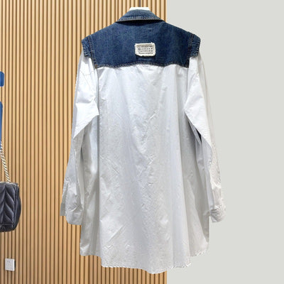 Chaqueta Denim Falso Dos Piezas para Mujer con Diseño Moderno - Image 4