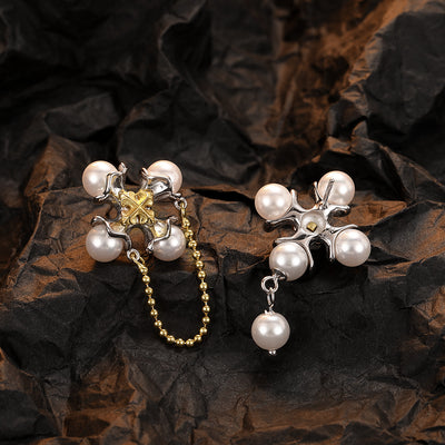 Aretes de Plata 925 con Perla Grande Estilo Retro para Mujer - Image 4