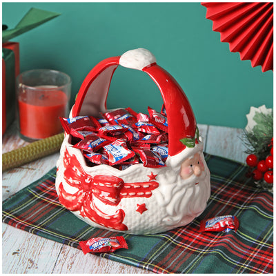 Cesta de Cerámica Pintada a Mano con Papá Noel en Relieve - Image 11