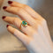 Anillo de Esmeralda Natural en Plata 925 con Acabado Mate