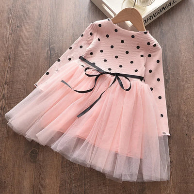 Vestido de Malla Manga Larga para Niñas - Colección Otoño - Image 5