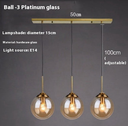 Lámpara de Techo Colgante Esférica de Cristal Moderno - Image 8