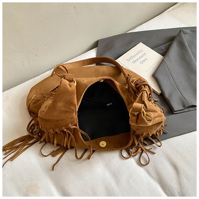 Bolsa Mensajera Retro de Gran Capacidad Tipo Dumpling para Otoño e Invierno - Image 17