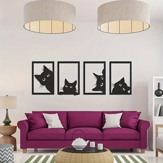 Decoración de Pared en Metal con Diseño de Gato Negro - Image 8