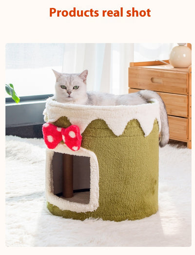 Árbol Rascador Doble para Gatos - Nido Cuatro Estaciones Universal - Image 16