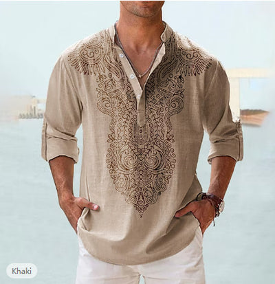 Camisa Hawaiana Estampada con Cuello de Pie para Verano - Image 4