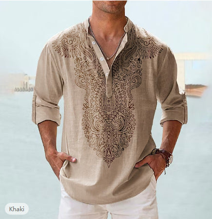 Camisa Hawaiana Estampada con Cuello de Pie para Verano - Image 4