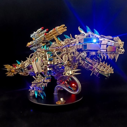 Tiranosaurio Rex Mecánico de Metal - Modelo de Ensamblaje Avanzado - Image 2