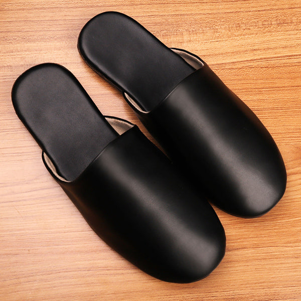 Pantuflas de Cuero para Mujer con Suela Suave y Cómoda