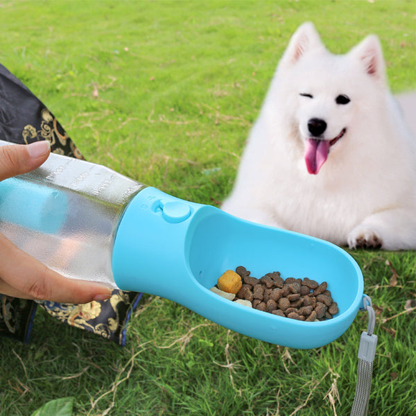 Vaso Multifuncional 3 en 1 para Mascotas - Bebedero Portátil con Filtro y Bolsas Desechables