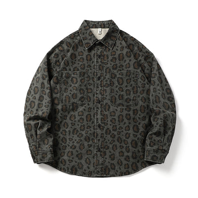 Camisa de Camuflaje Holgada de Manga Larga para Hombre - Image 9