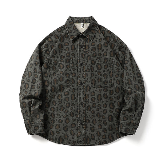 Camisa de Camuflaje Holgada de Manga Larga para Hombre - Image 9